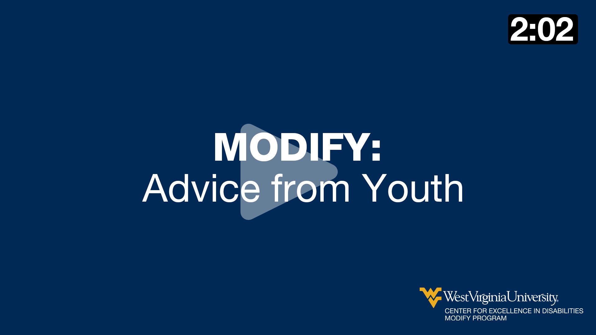 MODIFY: Advice from Youth